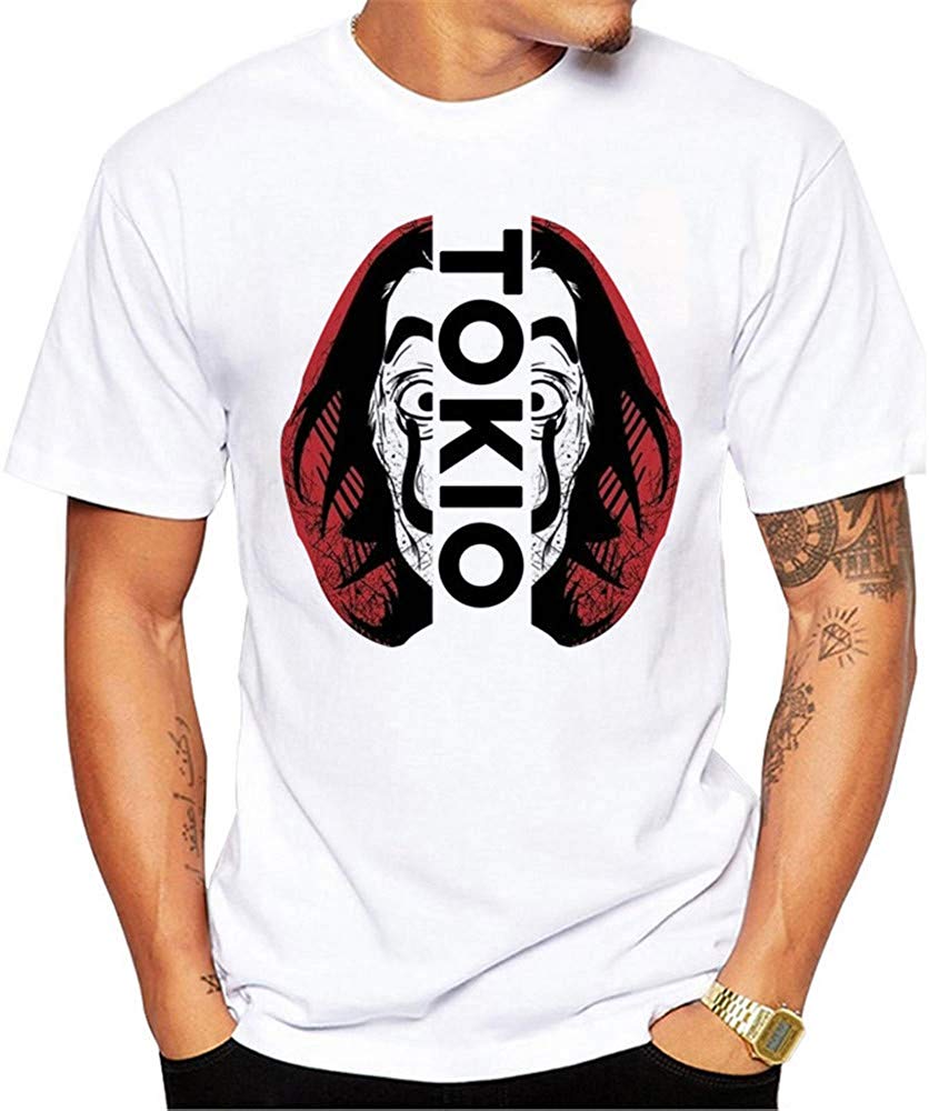 La Casa de Papel Man's Casual Street Style Printed Top(Style 3) style14 T-Shirt
