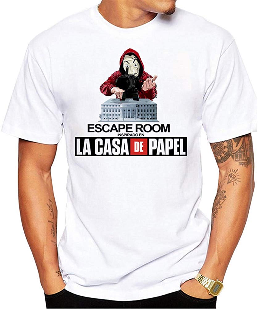 La Casa de Papel Man's Casual Street Style Printed Top(Style 3) style16 T-Shirt