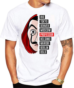 La Casa de Papel Man's Casual Street Style Printed Top(Style 3) style24 T-Shirt
