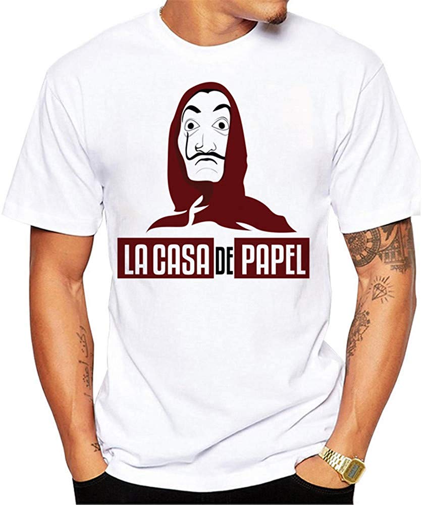 La Casa de Papel Man's Casual Street Style Printed Top(Style 3) style26 T-Shirt