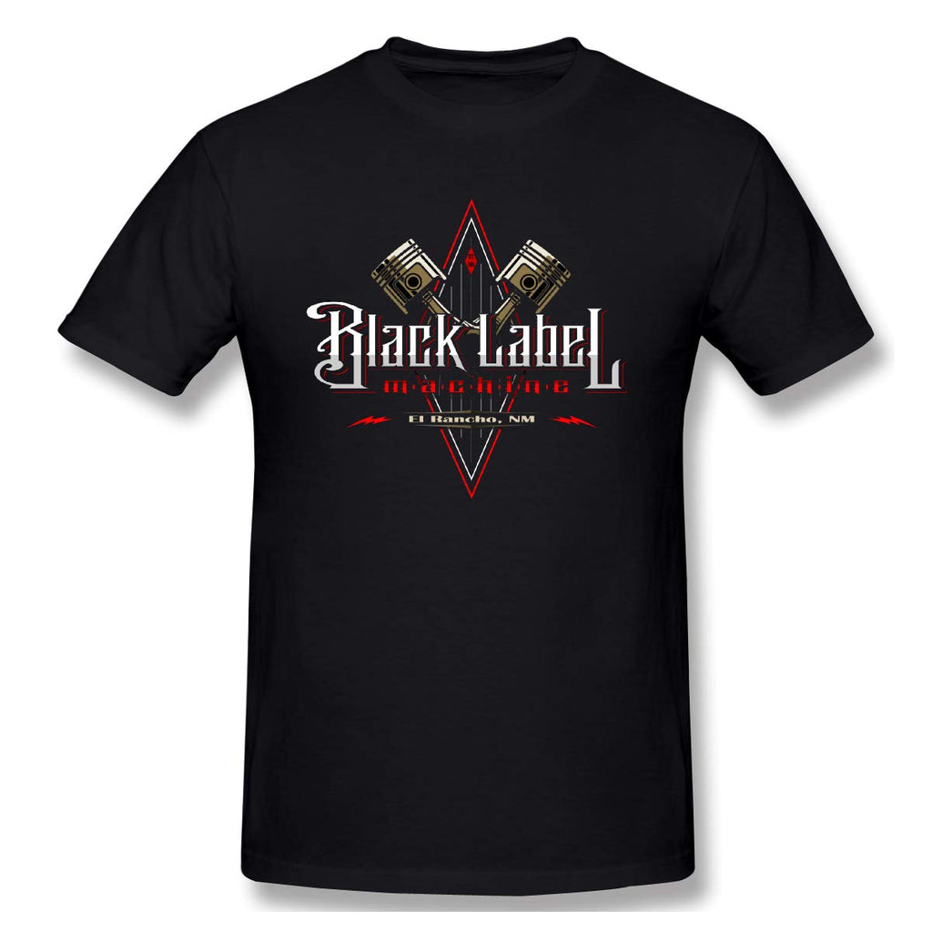 Label Mans New Short Sleeve Basic Cotton Black T-Shirt