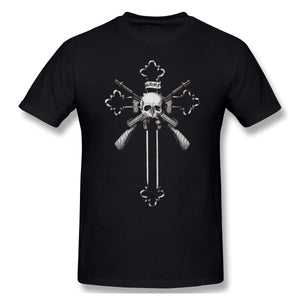 Label Society Men New Short Sleeve Basic Cotton Black T-Shirt