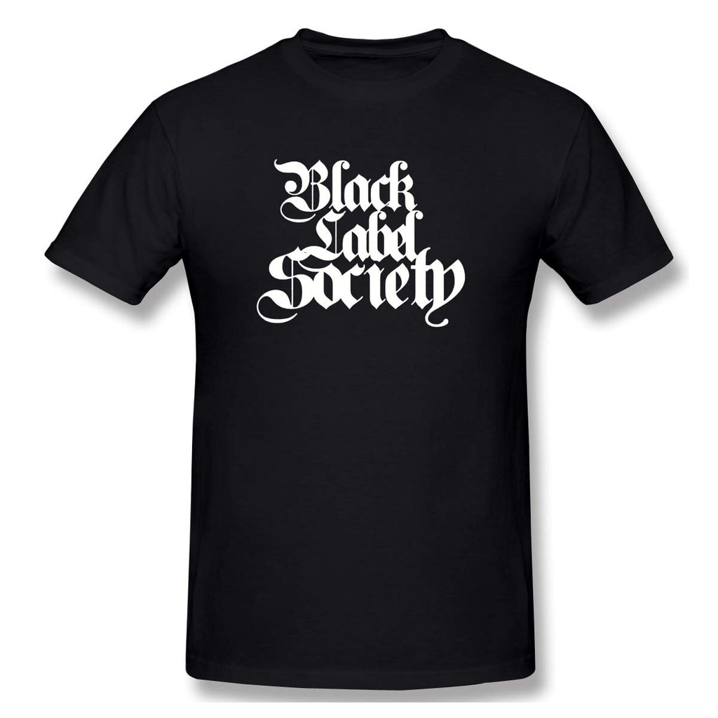 Label Society Men's New Short Sleeve Basic Cotton Black T-Shirt