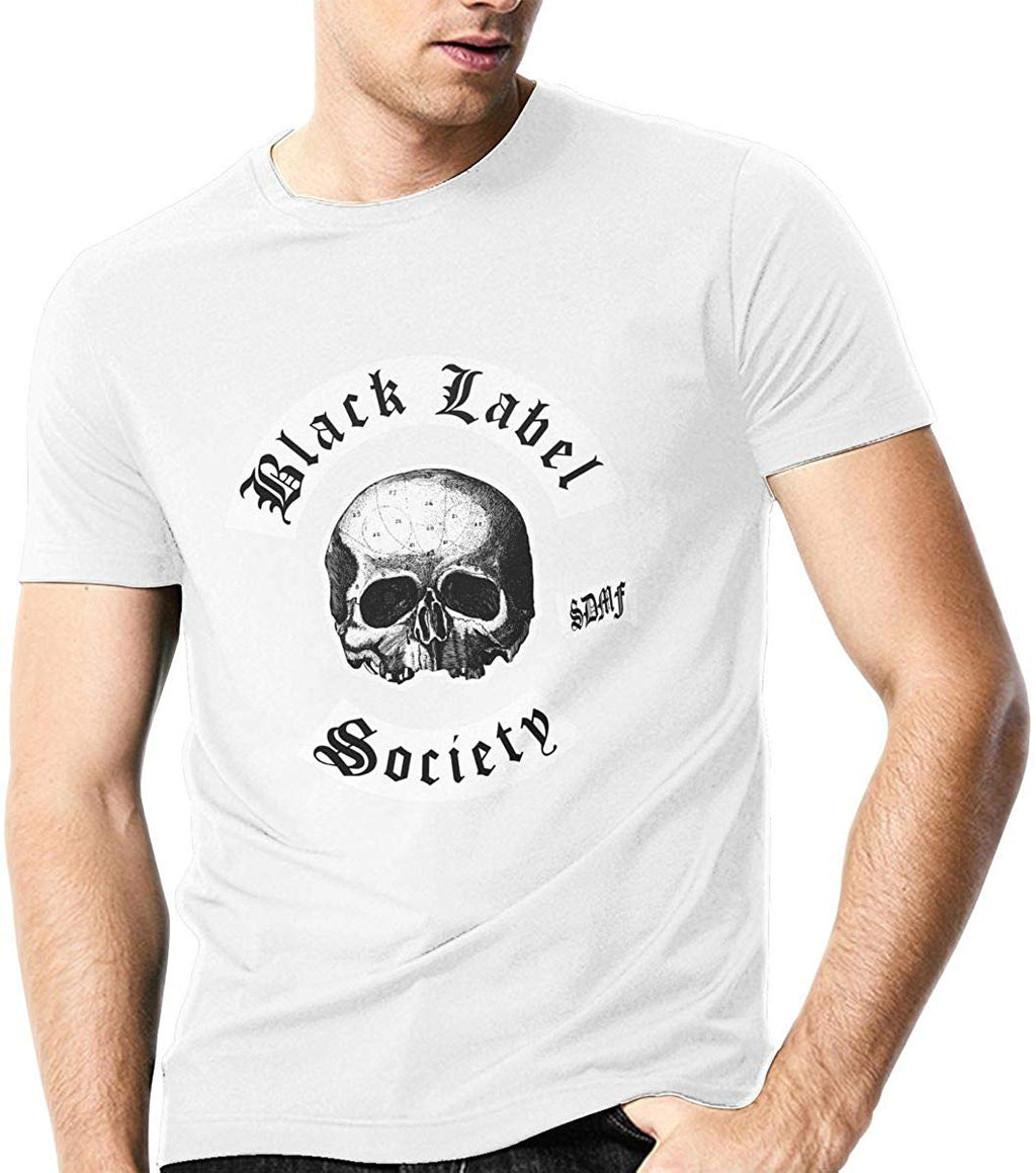 Label Societyfor Men Cotton Crewneck Short Sleeve Casual Top Vest White T-Shirt