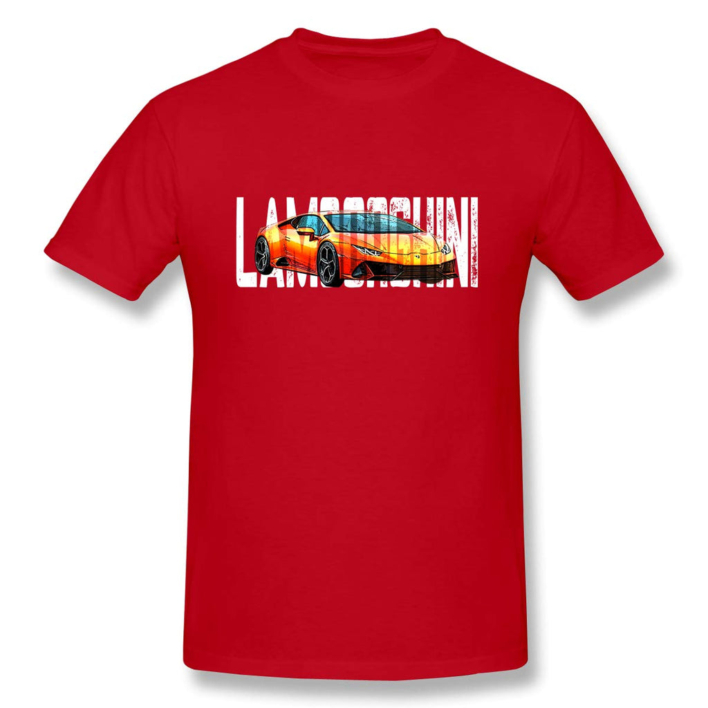 Lamb-orghini-8 Spor Short Sleevefor Mens Travel Gym Red T-Shirt