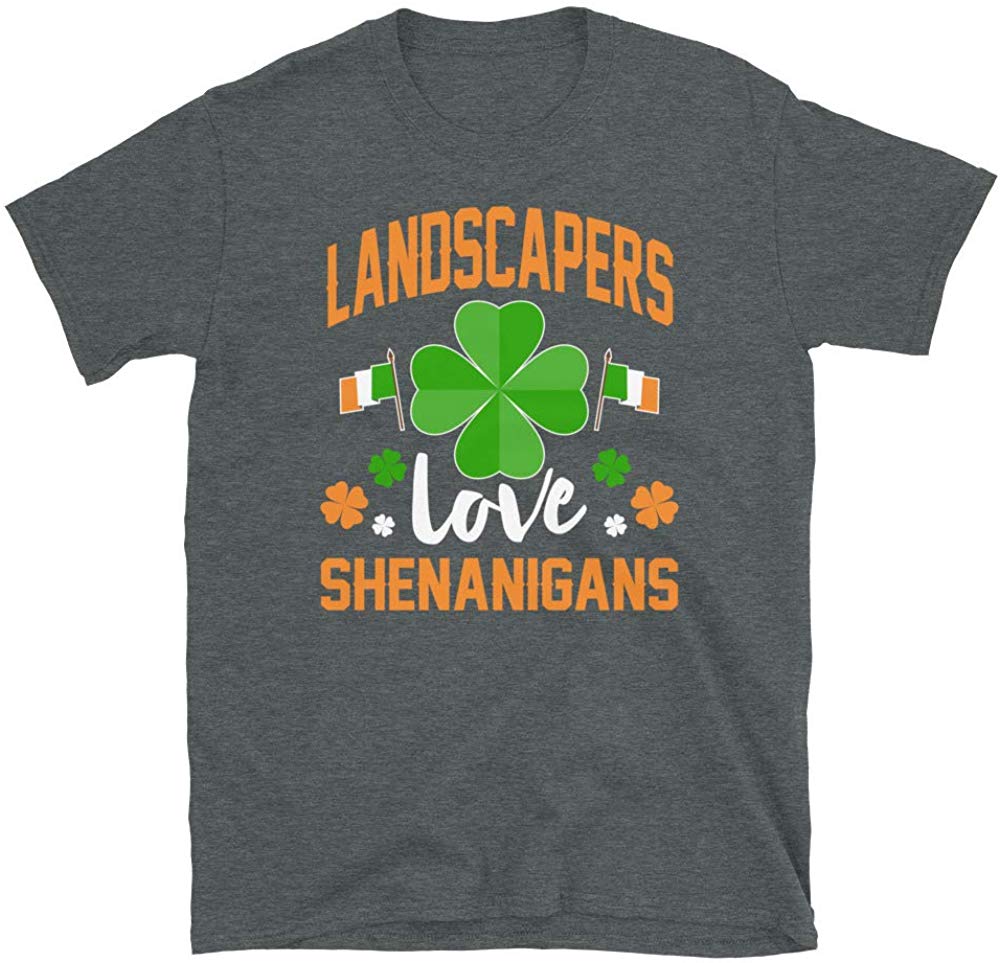 Landscapers Love Shenanigans St Patricks Day Dark Heather T-Shirt