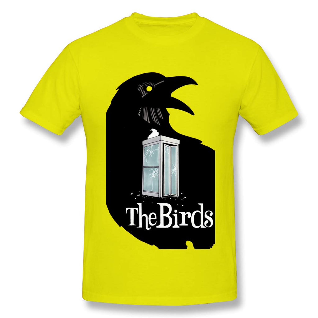 Latest Heritage Short Sleeve The Birds Moviefor Mens yellow T-Shirt