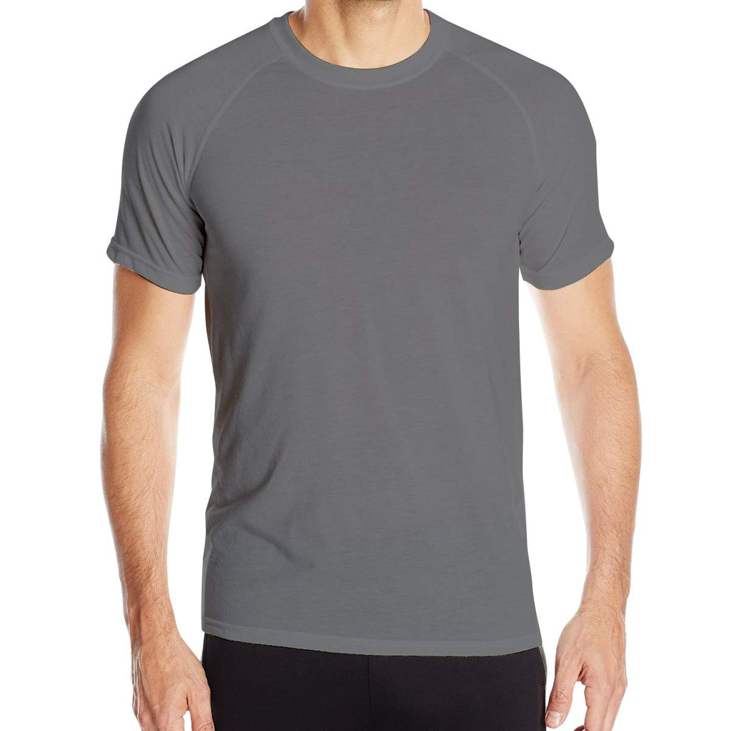 Leak Mens Quick Dry Round Neck Short Sleeve Corroborant Wear Natural T-Shirt