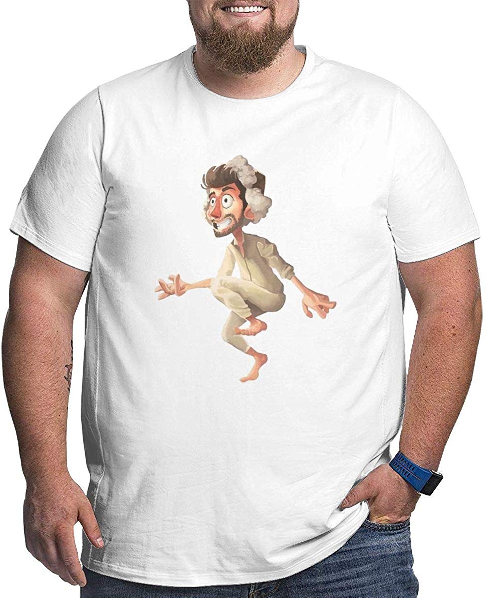 for Men 100 Percent Cotton Classics Short Sleeve Round Neck Summer White T-Shirt
