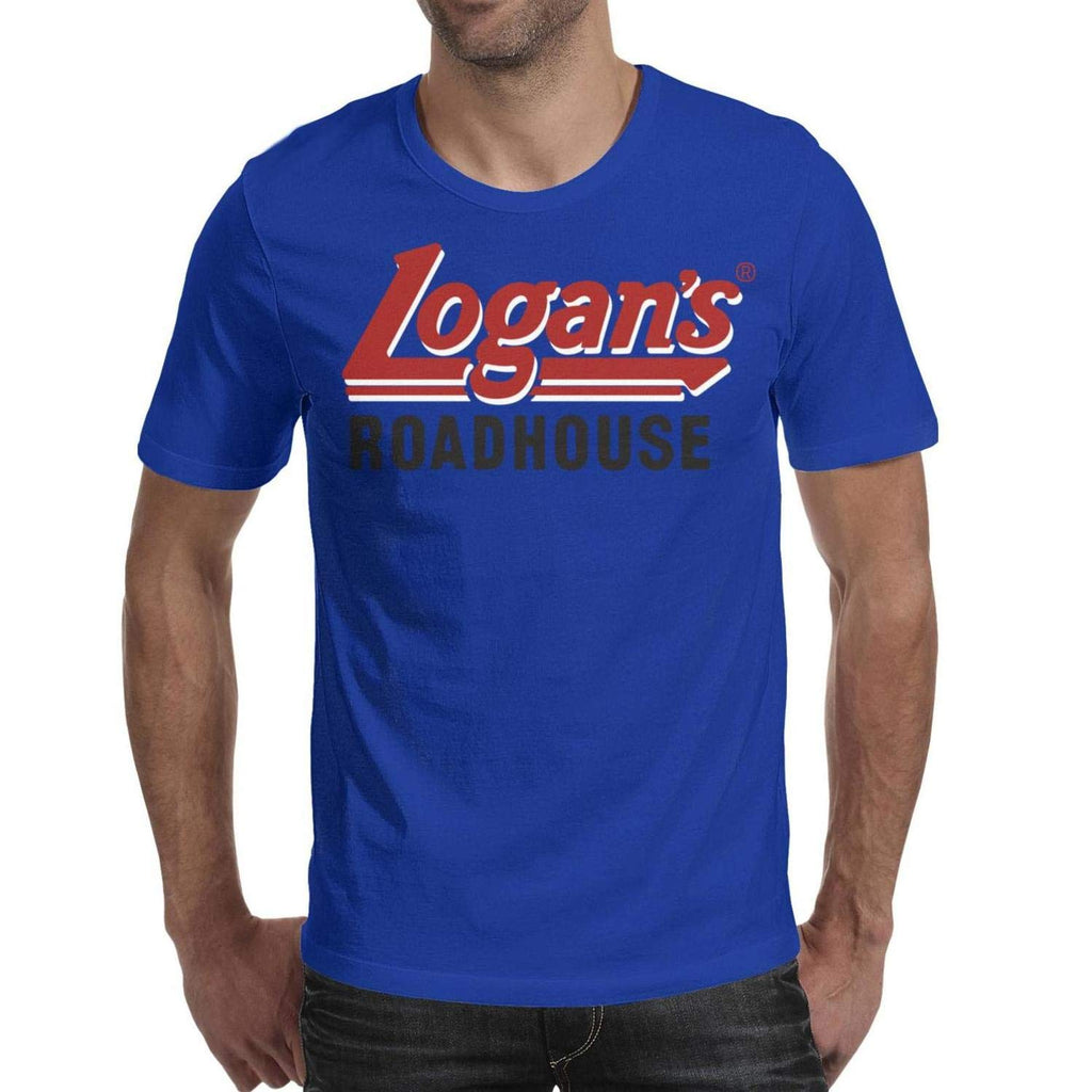for Men Cable Logan's Roadhouse Crew Organic Short Sleeve Blue-9 T-Shirt