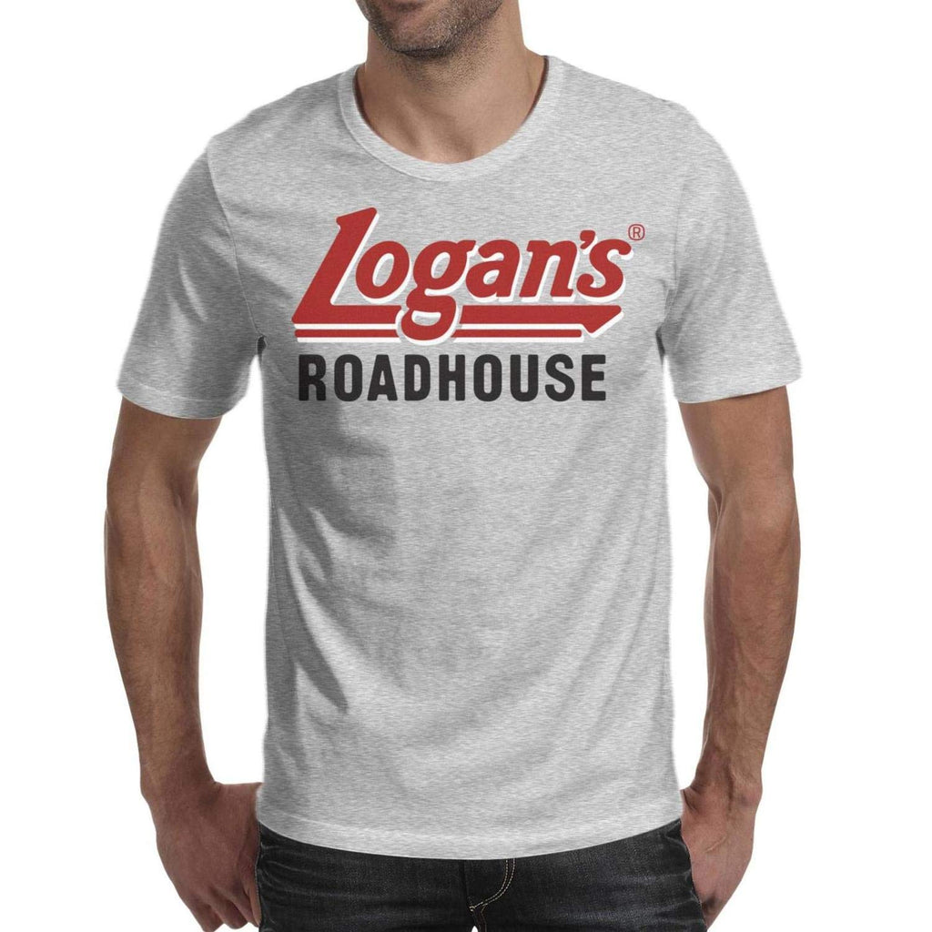 for Men Cable Logan's Roadhouse Crew Organic Short Sleeve Grey-11 T-Shirt