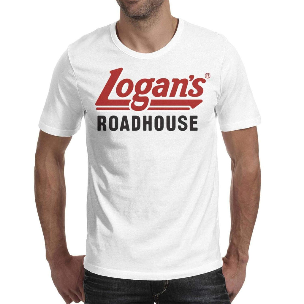 for Men Cable Logan's Roadhouse Crew Organic Short Sleeve White-8 T-Shirt