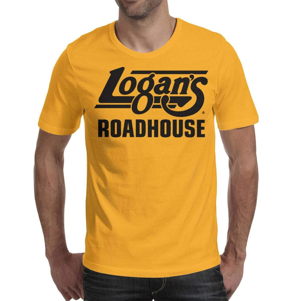 for Men Cable Logan's Roadhouse Crew Organic Short Sleeve Yellow-12 T-Shirt