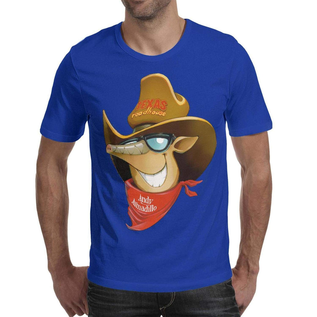 for Men Cotton Texas Roadhouse Linen Cross Train Short Sleeve Blue-22 T-Shirt