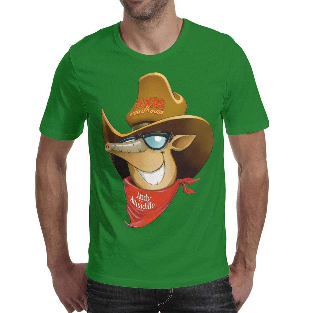 for Men Cotton Texas Roadhouse Linen Cross Train Short Sleeve Green-24 T-Shirt