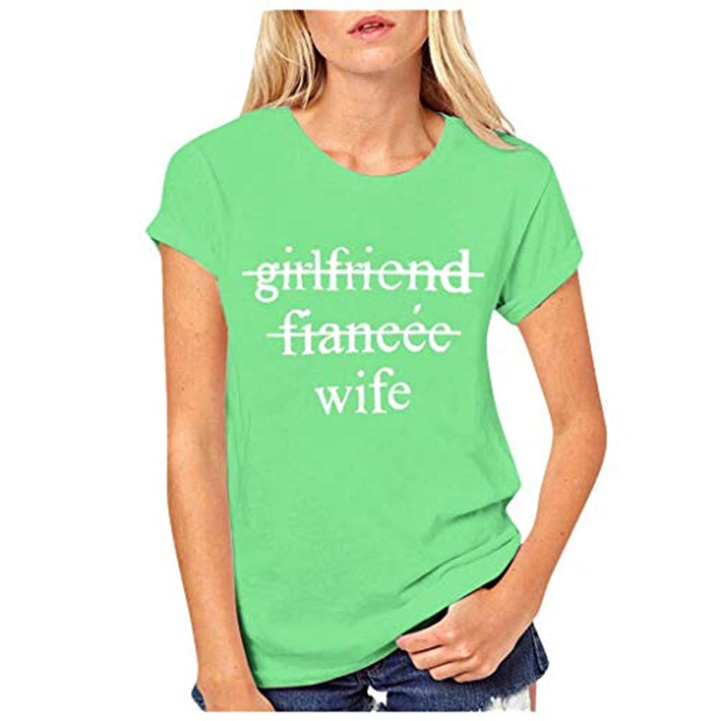 for Men Couples Lovers Valentine's Day Short Sleeve Love Letter Print Women # Green T-Shirt