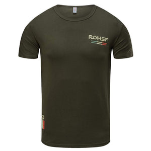 for Men Plus Size Spring Summer RPSHF Printing Round Neck Short Sleeve Green T-Shirt