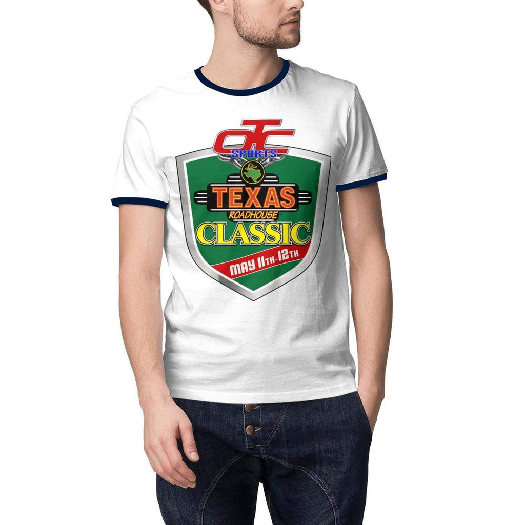 for Men Round Neck Texas Roadhouse Ultra Cross Train Short Sleeve White-22 T-Shirt