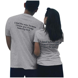 for Women Couples Lovers Valentine's Day Short Sleeve Love Letter Print Men # Gray T-Shirt