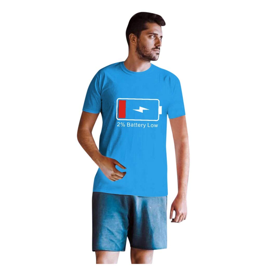 for Women Men Couples Lovers Valentine's Day Short Sleeve Love Letter Print Women # Blue T-Shirt