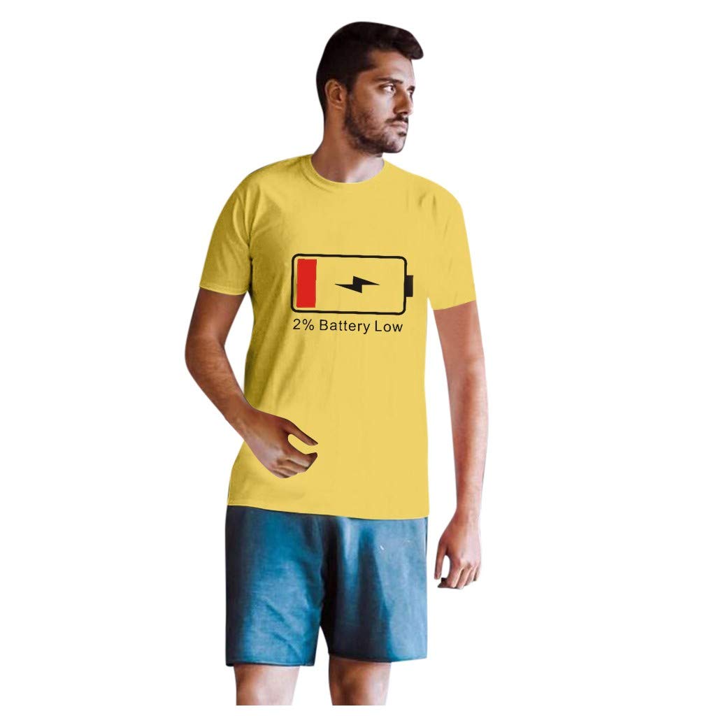 for Women Men Couples Lovers Valentine's Day Short Sleeve Love Letter Print Women # Yellow T-Shirt