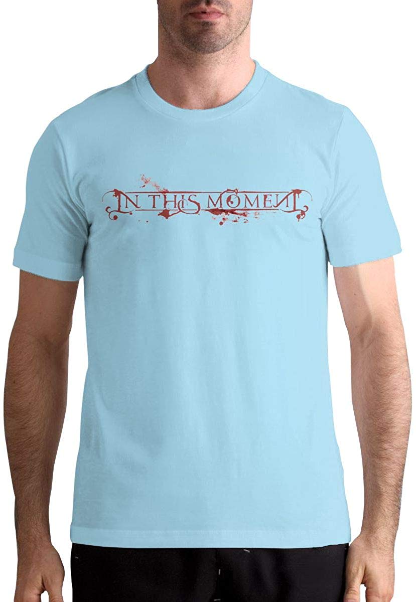 in This Moment Logo Men Popular Short Sleeve Music Sky Blue T-Shirt