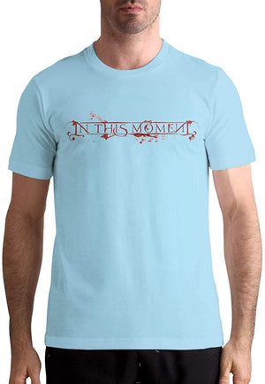 in This Moment Logo Men Popular Short Sleeve Music Sky Blue T-Shirt
