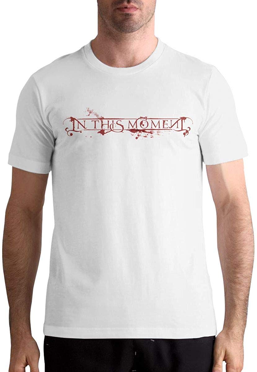 in This Moment Logo Men Popular Short Sleeve Music White T-Shirt