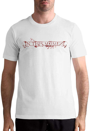 in This Moment Logo Men Popular Short Sleeve Music White T-Shirt